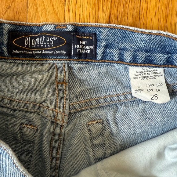 Vintage 90s Bluenotes Mid Blue Bootcut Denim Jeans - Picture 7 of 7
